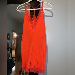 Free People Intimately Red/Orange Onesie / Romper
